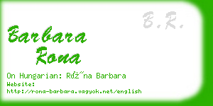 barbara rona business card